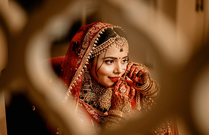 small indian wedding season bride