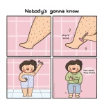 Period stains, tummy rolls and perennial exhaustion: This illustrator shows us the reality of adulting
